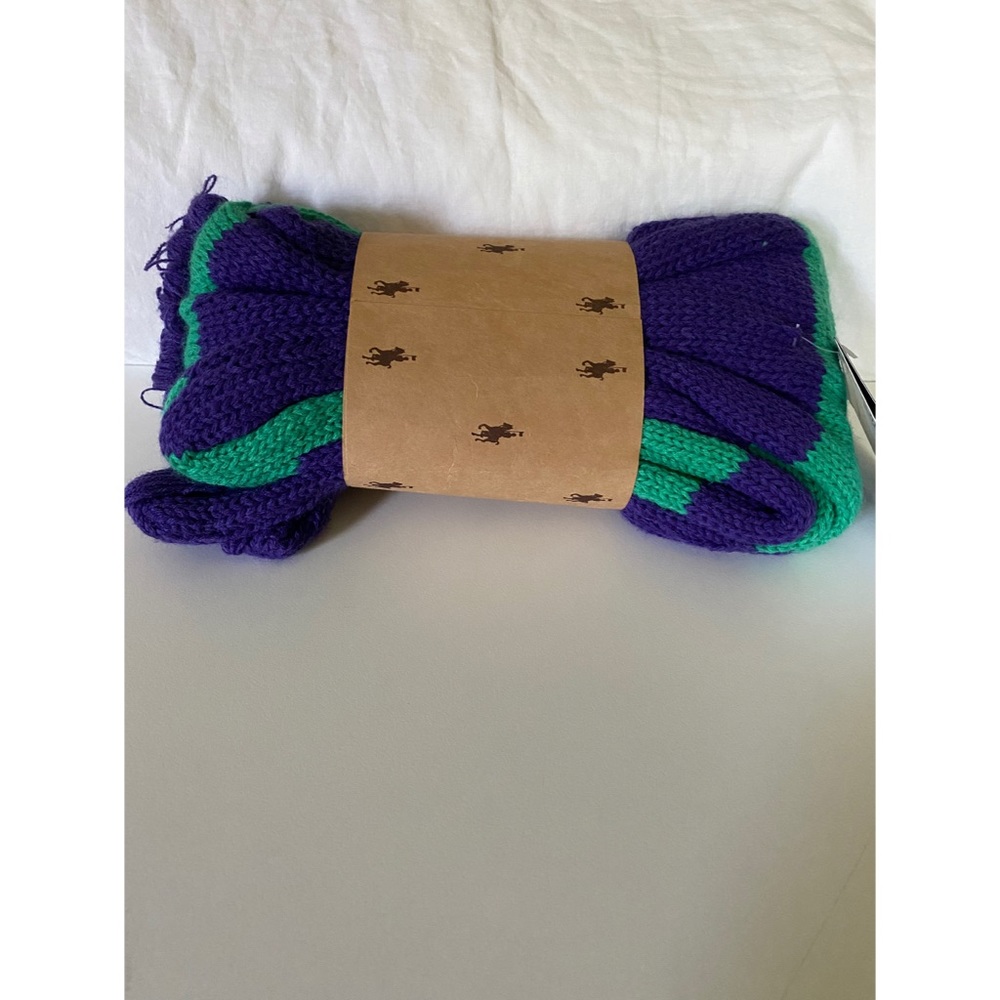 Purple and green scarf